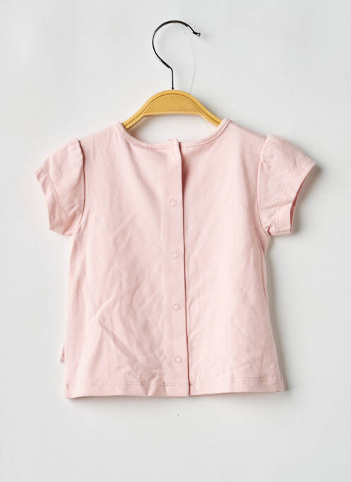 T-shirt stretch manches courtes rose P'TIT BISOU fille