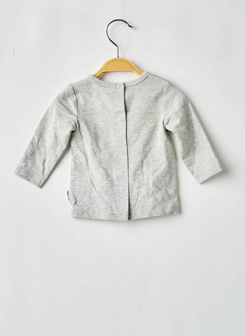 T-shirt fermeture pressionnée manches longues gris P'TIT BISOU garcon