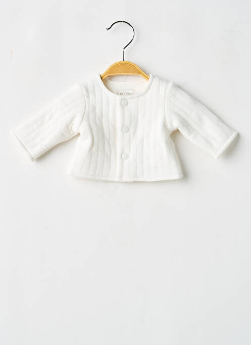 Veste casual col rond blanc P'TIT BISOU enfant