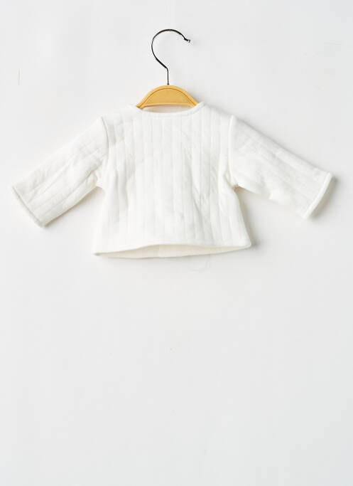 Veste casual col rond blanc P'TIT BISOU enfant