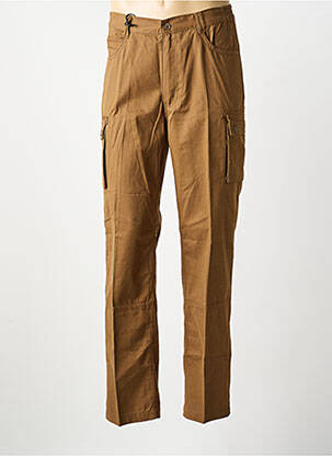 Pantalon cargo taille élastique taille normale marron PIERRE D'ARLANC homme