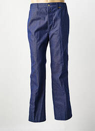 Jeans coupe droite fermeture boutonnée sur le devant taille normale bleu LABOUREUR homme