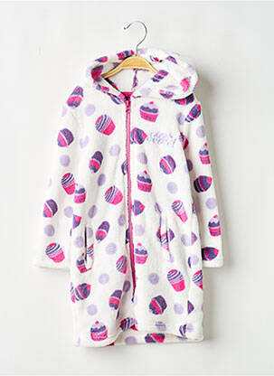 Robe de chambre poches blanc LILOU SECRET fille
