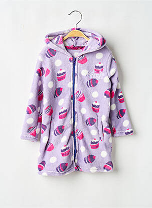 Robe de chambre poches violet LILOU SECRET fille