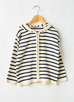 Gilet manches longues col rond beige NICE KIDS garçon