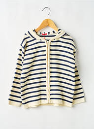Gilet manches longues col rond beige NICE KIDS garcon