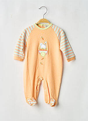 Pyjama fermeture pressionnée à l'entrejambe orange MINI POUCE garcon
