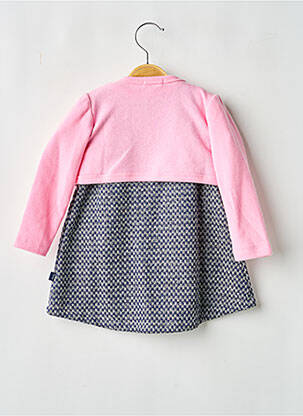 Ensemble robe tissage jersey rose MAIORISTA fille
