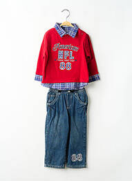 Ensemble pantalon poches bleu TEDDY LU garcon