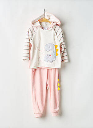 Ensemble pantalon broderie rose MAIORISTA fille