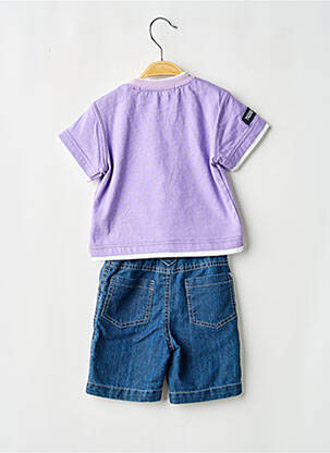 Ensemble short poches bleu TEDDY LU garçon