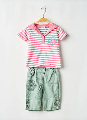 Ensemble short poches vert MINI POUCE garçon