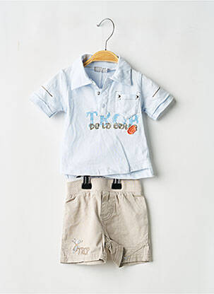 Ensemble short poches bleu MINI POUCE garçon
