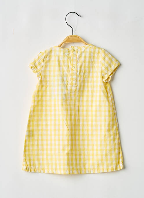 Robe mi-longue manches courtes manches courtes jaune MINI POUCE fille