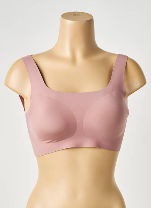 Soutien-gorge sans armature haut soutien-gorge avec mousse de rembourrage amovible rose SLOGGI femme