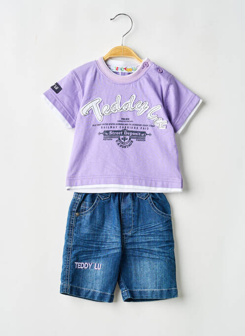 Ensemble short bleu TEDDY LU garçon