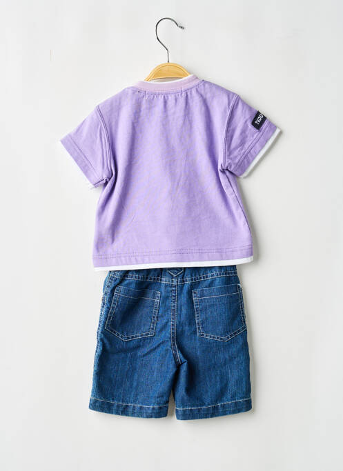 Ensemble short bleu TEDDY LU garçon