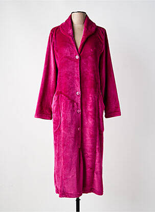 Robe de chambre col v rose MASSANA femme