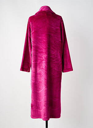 Robe de chambre col v rose MASSANA femme