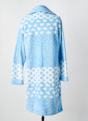 Robe de chambre stretch bleu MASSANA femme