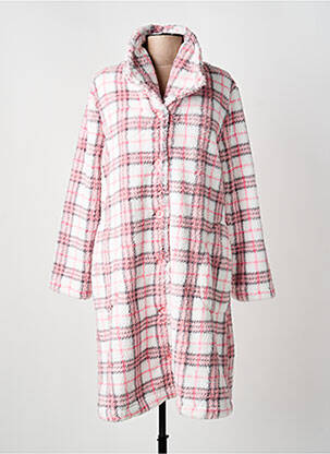 Robe de chambre col col montant rose MASSANA femme