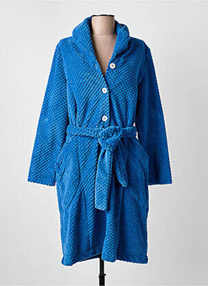 Robe de chambre stretch bleu MASSANA femme