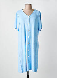 Robe de chambre stretch bleu MASSANA femme