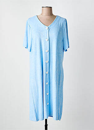 Robe de chambre stretch bleu MASSANA femme