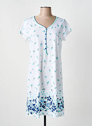 Chemise de nuit col v bleu ARABESCO femme