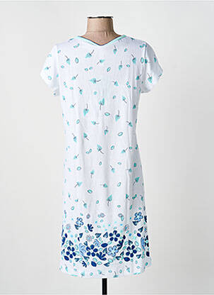 Chemise de nuit col v bleu ARABESCO femme
