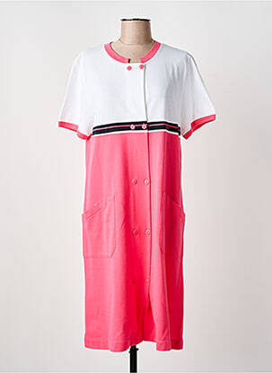 Robe de chambre tissage jersey rose MASSANA femme