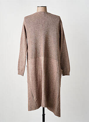 Gilet manches longues stretch marron KALISSON femme