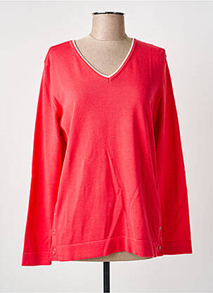 Pull coupe cintrée manches longues rouge SABLE ET MER femme
