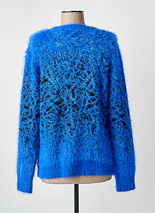 Pull stretch manches longues bleu FRANCE RIVOIRE femme
