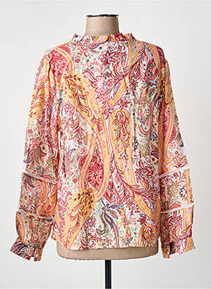 Chemisier imprimé fleurs manches longues orange SEASON femme