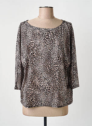 Top tissage jersey manches 3/4 noir HALOGENE femme