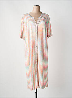 Chemise de nuit imprimé rayures orange MASSANA femme