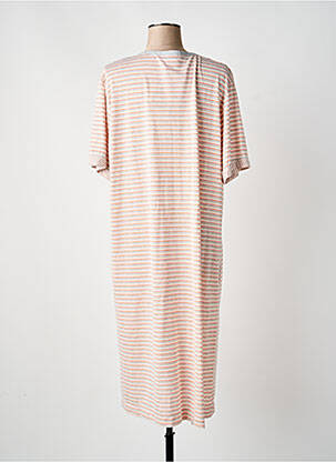 Chemise de nuit imprimé rayures orange MASSANA femme