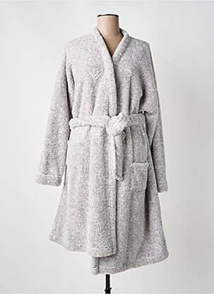 Robe de chambre stretch gris MASSANA femme