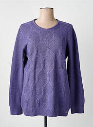 Pull tissage chiné manches longues violet MCM femme