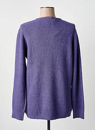 Pull tissage chiné manches longues violet MCM femme