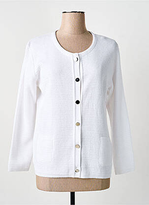 Gilet manches longues stretch blanc GRIFFON femme