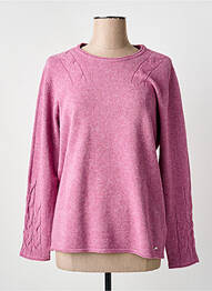 Pull tissage chiné manches longues rose MCM femme