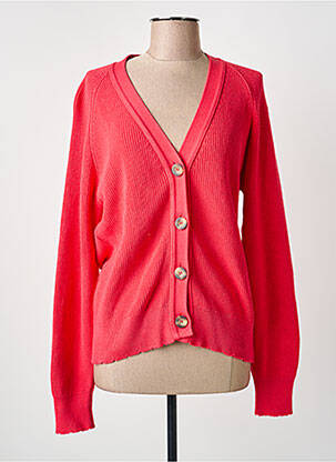 Gilet manches longues rouge SABLE ET MER femme