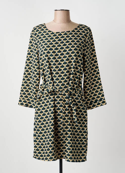 Robe courte manches longues manches longues jaune IT HIPPIE femme