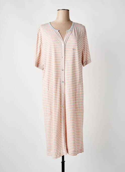 Chemise de nuit imprimé rayures orange MASSANA femme