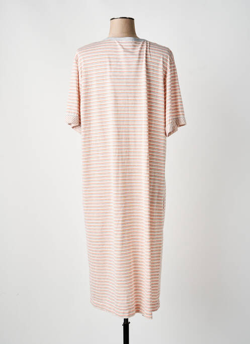 Chemise de nuit imprimé rayures orange MASSANA femme