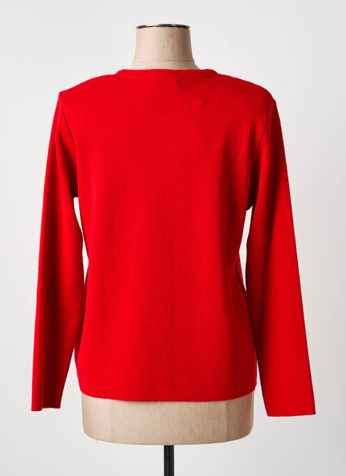 Gilet manches longues stretch rouge GRIFFON femme