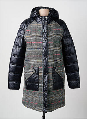 Doudoune manches longues a capuche noir CONCEPT K femme