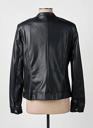 Veste simili cuir epaulette noir MERI & ESCA femme